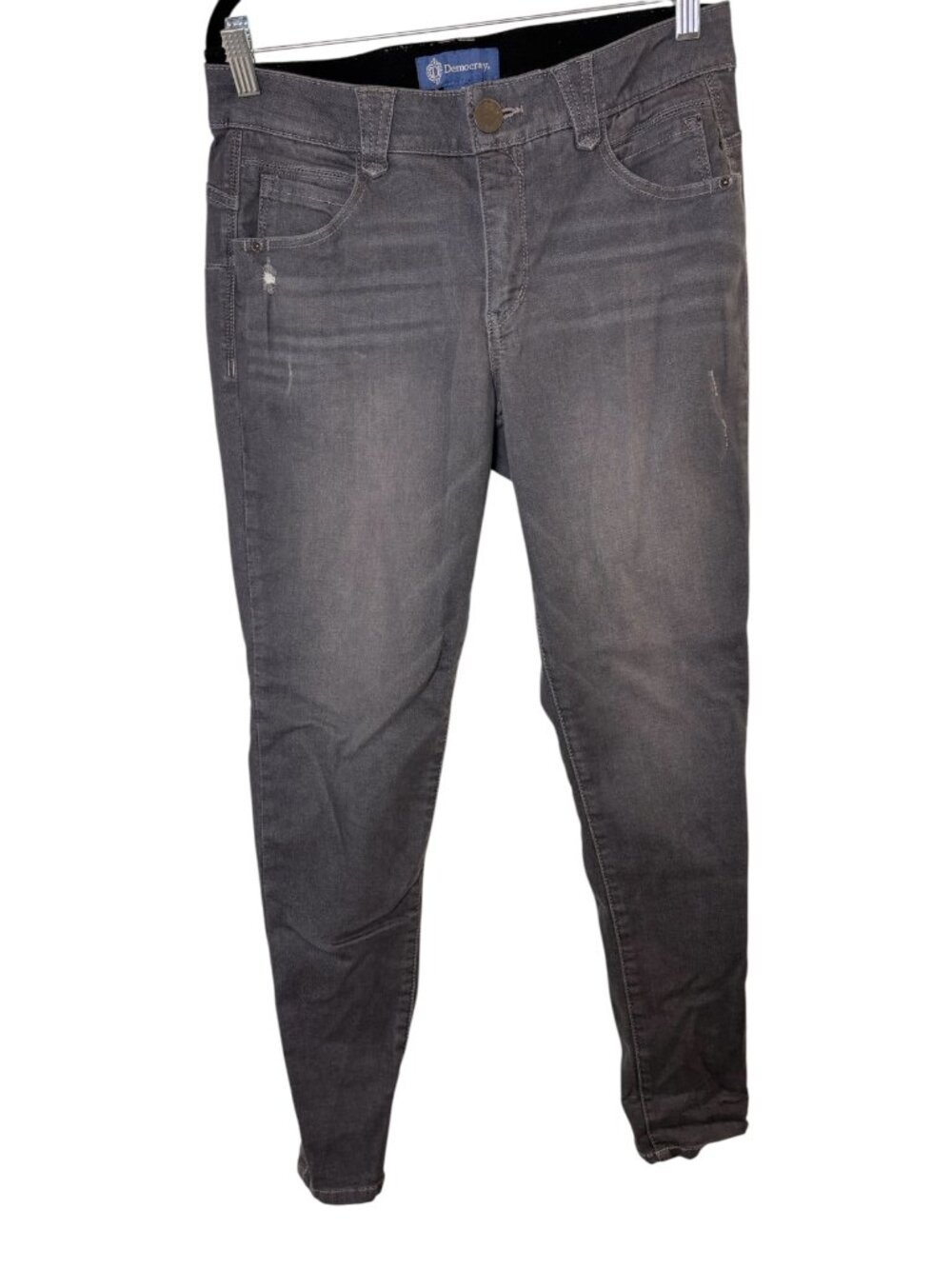 Democracy Ab Solution Gray Mid Rise Skinny Jeans Size 8